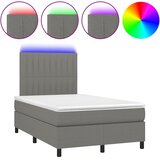  box spring s madracem LED tamnosivi 120 x 190 cm tkanina | shoptok.hr