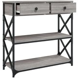  Konzolni stol siva boja hrasta 75x28x75 cm konstruirano drvo | shoptok.hr