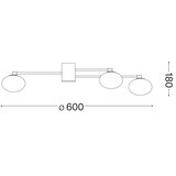 Ideal Lux led plafonski luster hermes 5xG9/3W/230V prečnik 60 cm zlatni | Eponuda.com