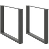 vidaXL Noge stolića za kavu U-oblika 2kom antracit 100x(72-73)cm čelik Cijene