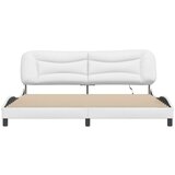 Posteljni okvir z LED lučkami bel 200x200 cm umetno usnje, (21112013) | Shoptok.si