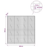  Gabion s žicom debljine 3 5 mm i mrežom 5x10 cm 200x10x200 cm - 10 cm 200 cm 200 cm | shoptok.hr