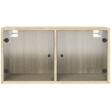  Zidni ormarići staklena vrata 2 kom boja hrasta 68,5x37x35 cm | shoptok.hr