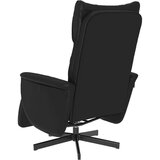  Naslonjač od umjetne kože s osloncem za noge crni | shoptok.hr