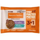 Nature’s Variety Nature's Variety Cat Adult Multipack koščki v omaki - puran, tuna - 4 x 85 g | Shoptok.si