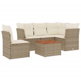 Maison Chic Seti vrtnega pohištva - Vrtna garnitura - Vrtni pohištvo set 6-delna z blazinami bež poli ratan, (21813621) | Shoptok.si