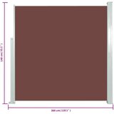 vidaXL Uvlačiva bočna tenda za terasu 140 x 300 cm smeđa | shoptok.hr