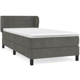 Maison Chic Box spring postelja - Vzmetna postelja z vzmetnico temno siva 100x200 cm žamet SL7814, (21900911) Cene