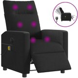 vidaXL Električni masažni naslonjač od tkanine crni | shoptok.hr