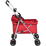  Sklopiva kolica za pse crvena 76x50x100 cm od tkanine oxford | shoptok.hr