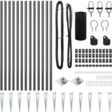 Euro Ograda s 13 Šiljaka 0.8x25 m Galvanizirani Čelik Sivi | shoptok.hr