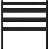  Uzglavlje za krevet crno 106 x 4 x 100 cm od masivne borovine | shoptok.hr