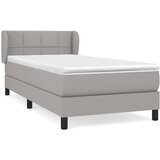  Okvir kreveta s oprugama i madrac svjetlosivi 80x200cm tkanina | shoptok.hr