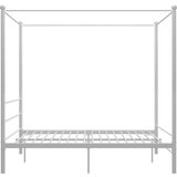  Posteljni okvir z ogrodjem za baldahin bel kovinski 160x200 cm, (20606278) | Shoptok.si