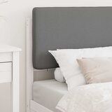 vidaXL Posteljni okvir z oblazinjenim vzglavjem Svetlo siva, (5000101556) | Shoptok.si
