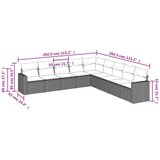  9-dijelni set vrtnih sofa od poliratana s jastucima svjetlosivi | shoptok.hr