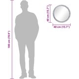 Zidno ogledalo od kaljenog stakla 40 cm | Eponuda.com