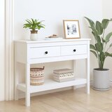 vidaXL Konzolni stol bijeli 100x35x75 cm od masivne borovine Cijene