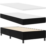 Box spring krevet s madracem Crna 100 x 200 cm Baršun - Crna 100 x 200 cm Kristal s dugmadima | shoptok.hr