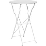 vidaXL Zložljiva Bistro Miza Bela Ø50x71 cm Praškasto Premazano Jeklo | Shoptok.si