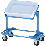 eurokraft pro delovni voziček, z 2 nivojema, nosilnost 150 kg, modra | Shoptok.si