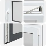  Okno za klet RISOR 60 x 60 cm PVC in steklo Antracit, (5000215230) | Shoptok.si