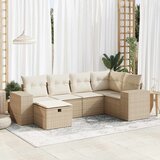 vidaXL 6-dijelni set vrtnih sofa s jastucima bež od poliratana | shoptok.hr