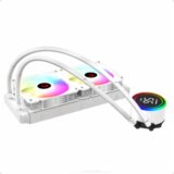 CPU hladnjak AIO Liquid RAMPAGE HELIOS C15 White 12cm Fan Temperature Display Intel LGA1700/AMD AM5 ARGB 240mm Liquid Cooling Fan, 40917 | Eponuda.ba