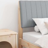 vidaXL Tapecirani uzglavlje Svijetlo siva 100 cm Čvrsto borovo drvo Cijene