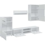 In petodijelni TV Set Regal s LED Rasvjetom Bijeli | shoptok.hr