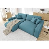Ropez Plava/tirkizna sklopiva kutna garnitura od samta (promjenjiva) Sara – | shoptok.hr