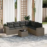 vidaXL 7-dijelni set vrtnih sofa sivi od poliratana | shoptok.hr