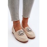 S. BARSKI Women's Flat Heel Loafers with Buckle Beige D&A | Shoptok.si