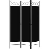 vidaXL Sobna pregrada s 3 panela crna 120 x 180 cm | shoptok.hr