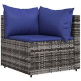 Kutna vrtna sofa od poliratana s jastucima siva | shoptok.hr