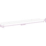  Zidne police 2 kom sive 100 x 9 x 3 cm | shoptok.hr