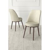Hanah home set trpezarijskih stolica Jaxe 2 kom, krem tkanina Babyface, braon metalne noge | Eponuda.com