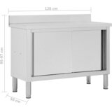  Radni stol s kliznim vratima 120 x 50 x (95 - 97) cm od čelika | shoptok.hr