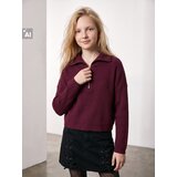 Sinsay Rebrasti džemper half-zip s viskozom | shoptok.hr