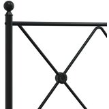 vidaXL Metalni okvir kreveta uzglavlje i podnožje crni 137x190 cm | shoptok.hr