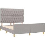  Okvir za krevet s uzglavljem svjetlosivi 140x200 cm od tkanine | shoptok.hr