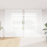  Čipkasta zavjesa sa zavjesama Bijelo 300 x 300 cm Poliester | shoptok.hr