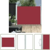  The Living Store Zložljiva stranska tenda za teraso 140x500 cm rdeča - Stranska Tenda, (21742663) Cene