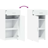 vidaXL Komoda bela 45x42,5x93 cm inženirski les | Shoptok.si