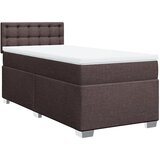  Krevet s oprugama i madracem tamnosmeđi 90 x 200 cm od tkanine | shoptok.hr