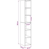 Highboard Crni hrast 30 x 41 x 185 cm Konstruirano drvo | shoptok.hr