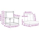  Set vanjskih sofa 3 kom. Prirodna i crna | shoptok.hr