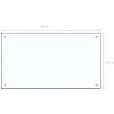 vidaXL Kuhinjska zaščitna obloga prozorna 90x50 cm kaljeno steklo | Shoptok.si