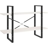 Ormarić za knjige s 2 razine bijeli 100x30x70 cm od borovine | shoptok.hr