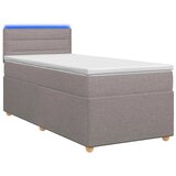  Boxspring krevet s madracem Sivosmeđa 100 x 200 cm Tkanina - Sivosmeđa 100 x 200 cm Dizajn linija | shoptok.hr